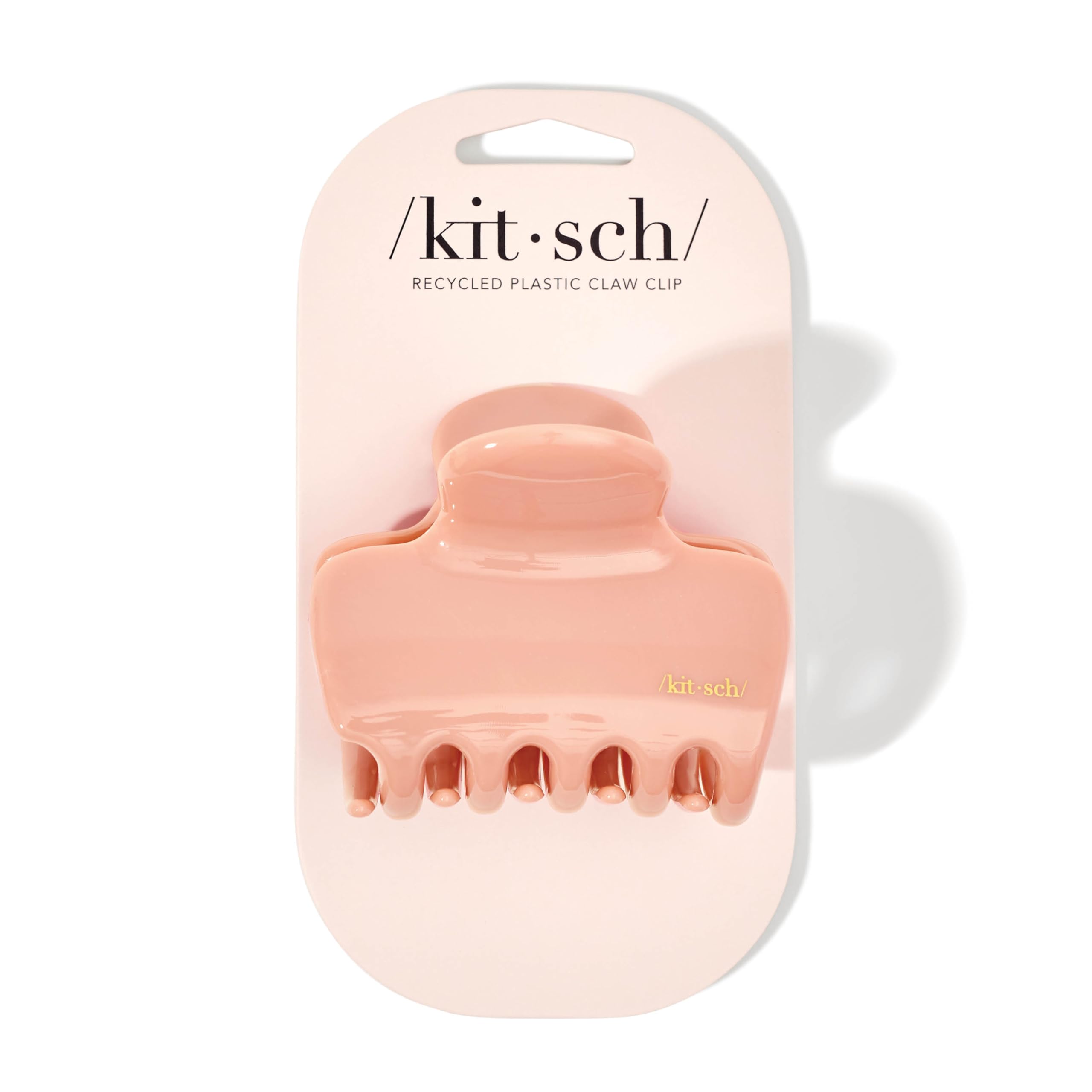 Kitsch Recycled Plastic Puffy Medium Claw Clips, Hair Clips for Women Girls, Hair Claw Clips for Thick Hair, Claw Hair Clips for Thin Hair, Hair Accessories for Women, 1pc (Rosewood)